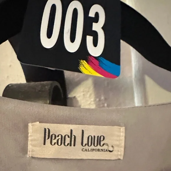 16. Peach Love California Floral Blouse in Orange and Gray - Picture 2 of 2